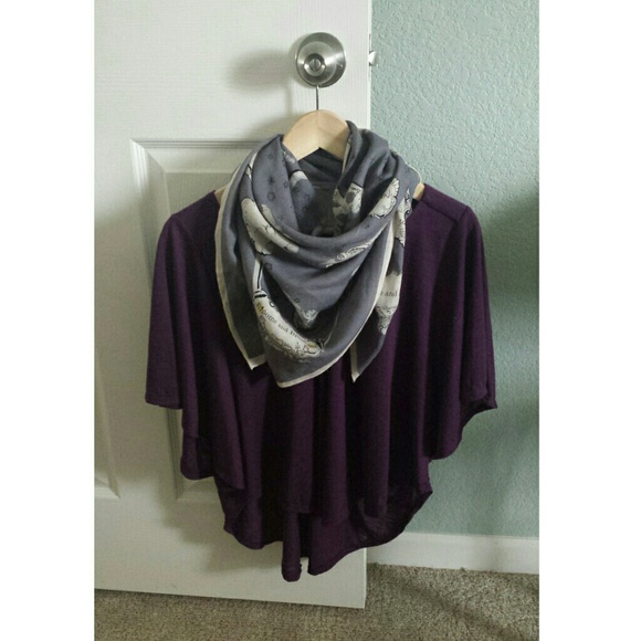 Purple Poncho Top