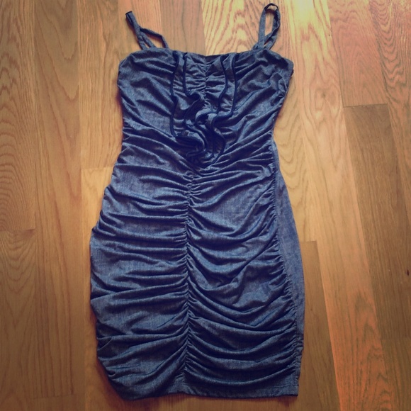 Blue ruffle dress