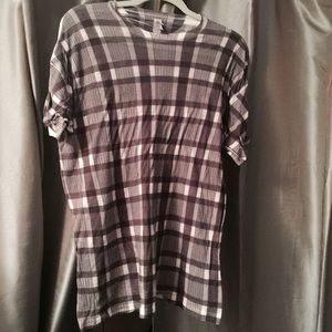 🍍Super soft American apparel plaid 50/50 tee