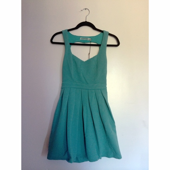 Teal Heart Dress - M