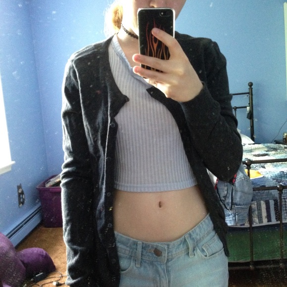 h&m grey cardigan