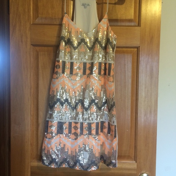 Sparkly shift Aztec dress!