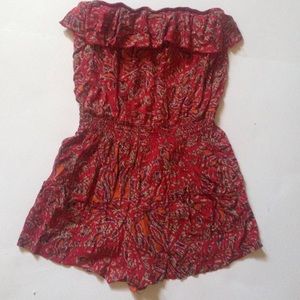 Red summer romper