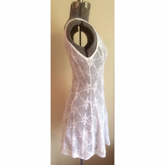 White Knit Swim/Beach Coverup Dress - Picture 2 of 3