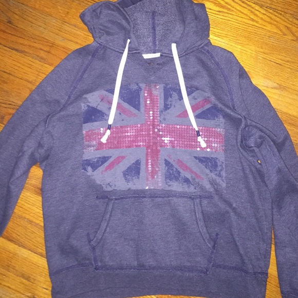 British flag (Union Jack) hoodie worn once