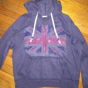 British flag (Union Jack) hoodie worn once