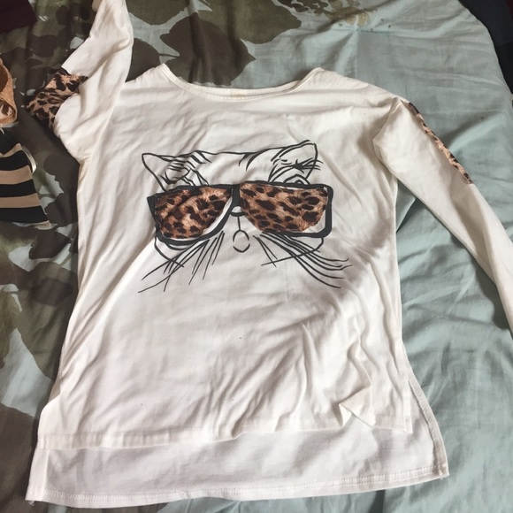 Cat with sunglasses long sleeve