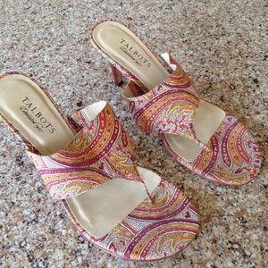 Paisley mules from Talbots