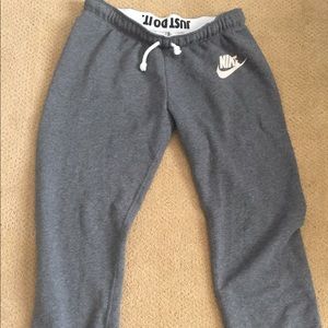 Nike grey crop sweatpants