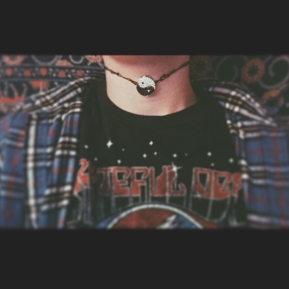 Handmade ying yang chocker
