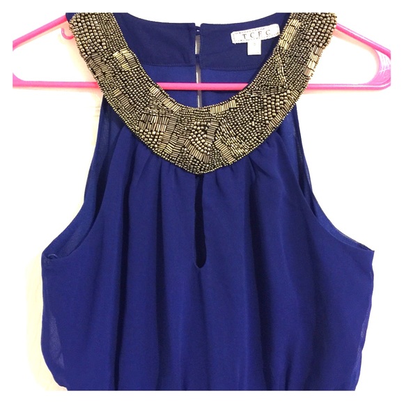 Beaded high-low dress