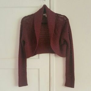 🔥Closet Clear Out 🔥Burgundy Crochet Cardigan