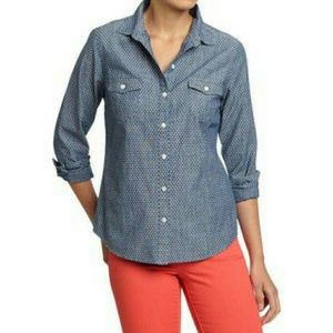 *SOLD* Old Navy Chambray Dot Button Up
