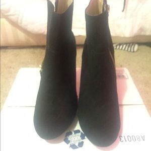 Black suede ankle boot