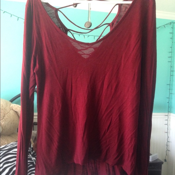 cute long maroon long sleeve