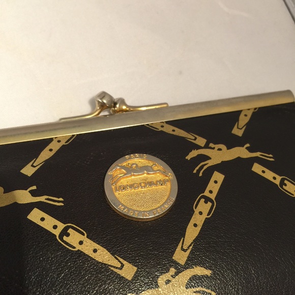 Longchamp vintage horse black logo coin purse - Picture 3 of 4