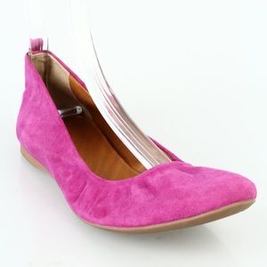 J Crew Pink Suede Ballet Flats