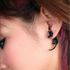 Leopard cat earrings