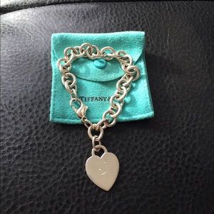 Tiffany heart bracelet with "S" engraving