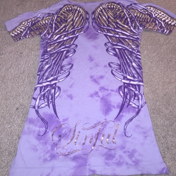 Sinful angel wing shirt