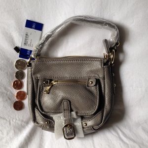 Erica Anenberg small camera bag gray leather