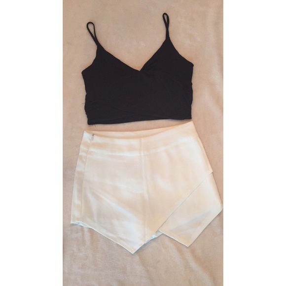 Asymmetrical White Skort