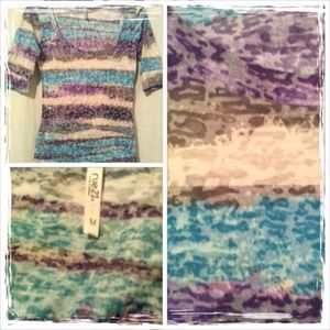 Rue 21 multi color animal print shirt
