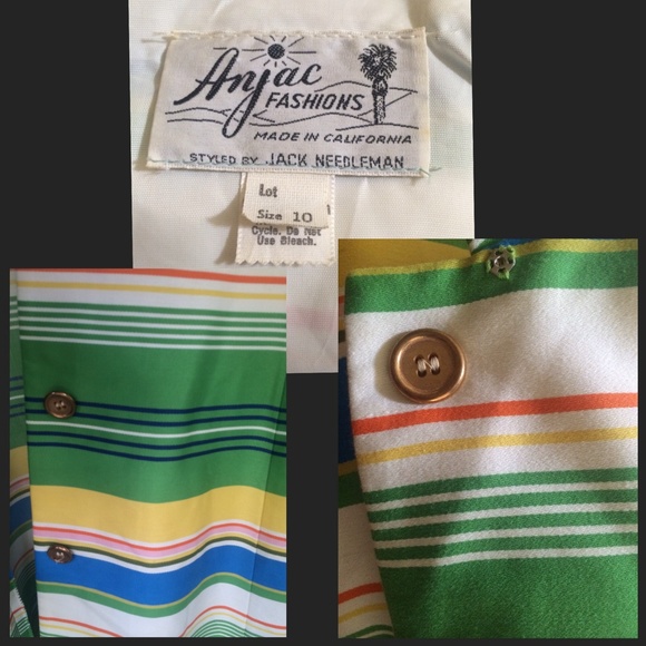 Extra pics VINTAGE 1960s Striped Button Down - Picture 3 of 3