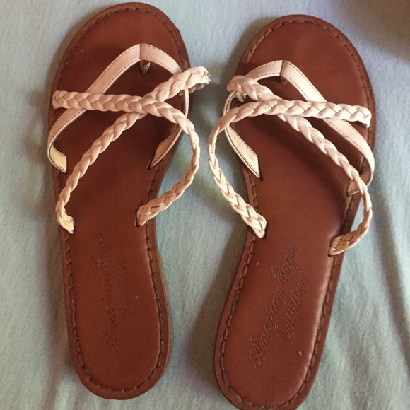American Eagle white sandals