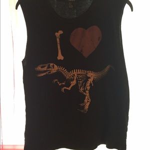Forever 21 I ❤️ Dinosaurs muscle tank