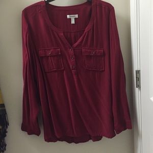 Red lightweight long sleeve dress barn 3x