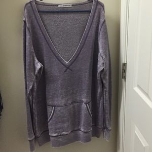 Purple slouchy lightweight sweatshirt
