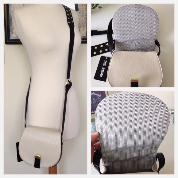 SOLD•HPx4 🆕 steve madden cream crossbody handbag - Picture 3 of 4