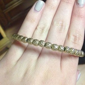 Alex and ani gold beaded bangle