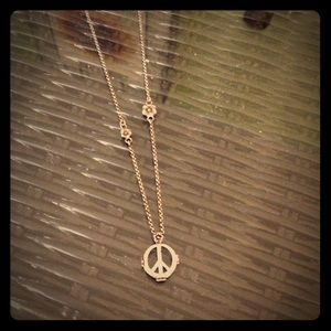 Lucky Brand peace sign necklace