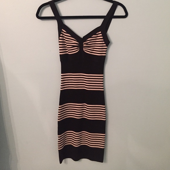 BCBG Black and White Bandage Dress Party