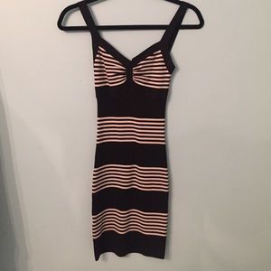 BCBG Black and White Bandage Dress Party