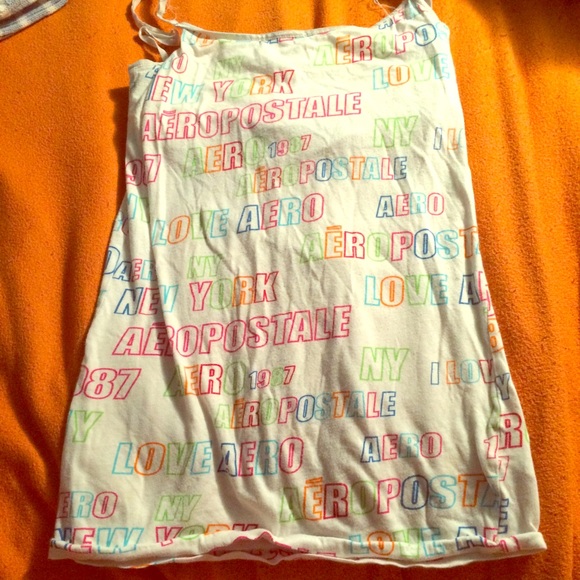 White Aeropostale Graphic Tank Top