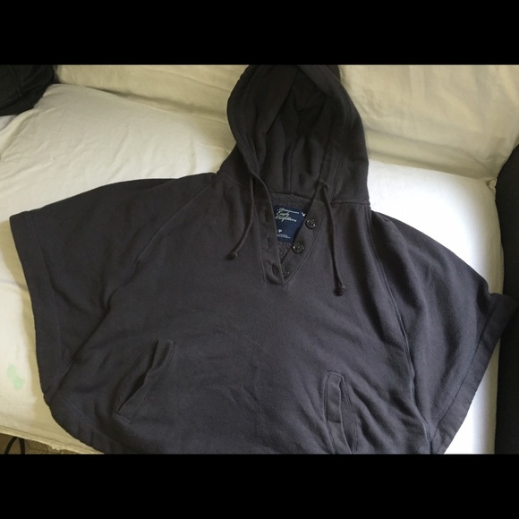 Gray/blue hoodie sweater