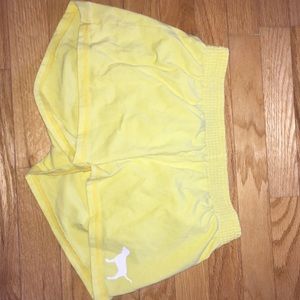 Yellow pajama shorts