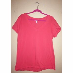 Hot Pink V•Neck Tee