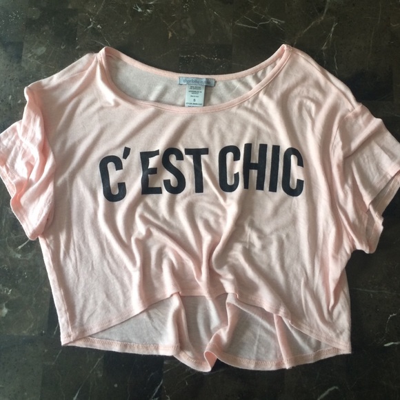 Charlotte Russe Pink Loose Crop Top