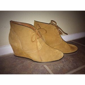 Suede Wedge Booties