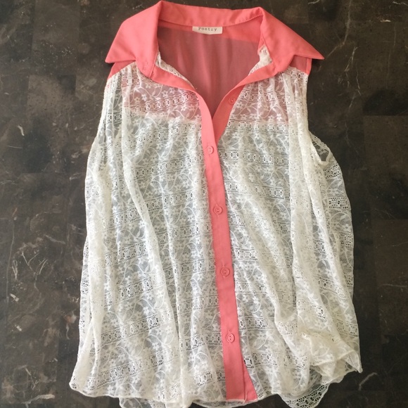 Ever Laced Button-Up Polo Top