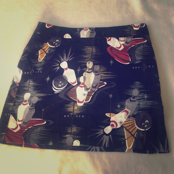 Bowling print skirt by Loudmouth Ladies!