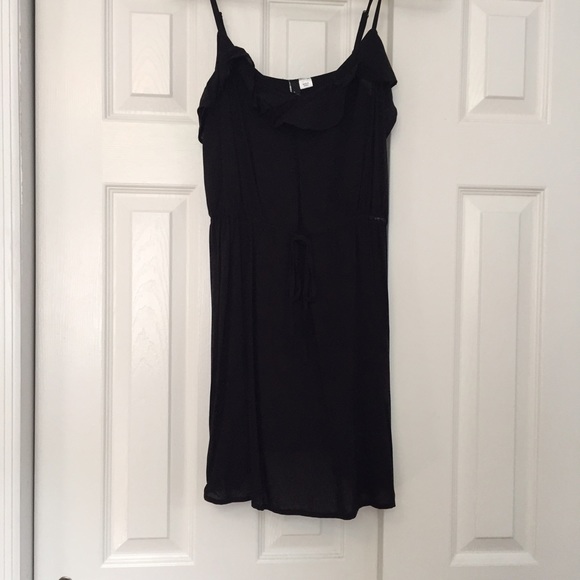 Little black dress with ruffles