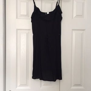 Little black dress with ruffles