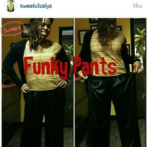 Black wide leg pants