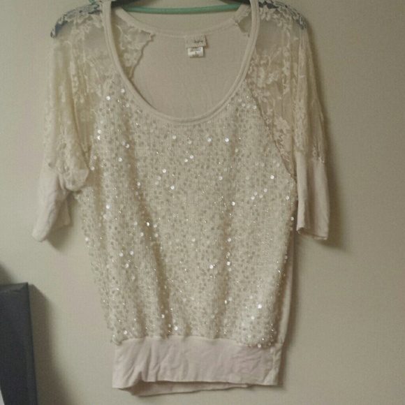 Daytrip Lace and Sequin Top