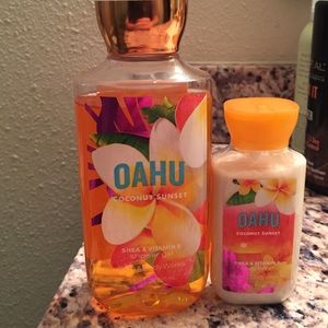 Bath and body works body wash and body lotion